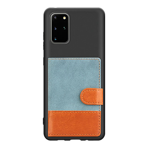 Silikon Hülle Handyhülle Ultra Dünn Schutzhülle Tasche Flexible mit Magnetisch S10D für Samsung Galaxy S20 Plus Blau