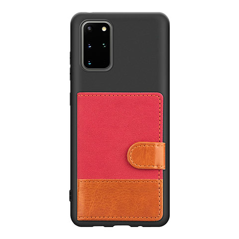 Silikon Hülle Handyhülle Ultra Dünn Schutzhülle Tasche Flexible mit Magnetisch S10D für Samsung Galaxy S20 Plus Rot