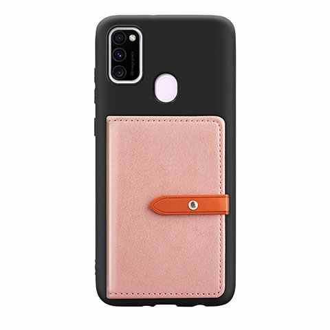 Silikon Hülle Handyhülle Ultra Dünn Schutzhülle Tasche Flexible mit Magnetisch S11D für Samsung Galaxy M30s Rosa