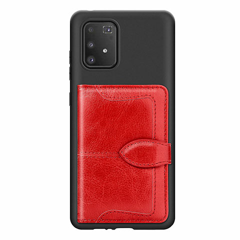 Silikon Hülle Handyhülle Ultra Dünn Schutzhülle Tasche Flexible mit Magnetisch S11D für Samsung Galaxy M80S Rot