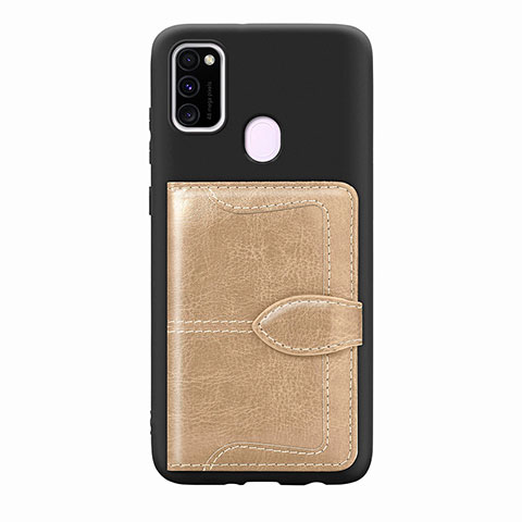 Silikon Hülle Handyhülle Ultra Dünn Schutzhülle Tasche Flexible mit Magnetisch S12D für Samsung Galaxy M30s Gold