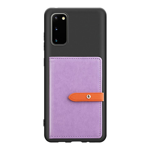 Silikon Hülle Handyhülle Ultra Dünn Schutzhülle Tasche Flexible mit Magnetisch S12D für Samsung Galaxy S20 5G Violett