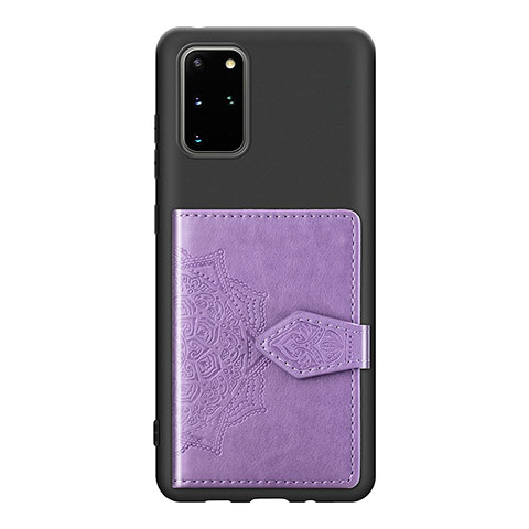 Silikon Hülle Handyhülle Ultra Dünn Schutzhülle Tasche Flexible mit Magnetisch S13D für Samsung Galaxy S20 Plus Violett