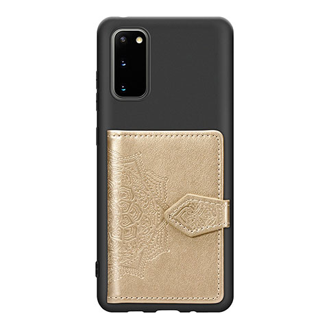 Silikon Hülle Handyhülle Ultra Dünn Schutzhülle Tasche Flexible mit Magnetisch S14D für Samsung Galaxy S20 Gold