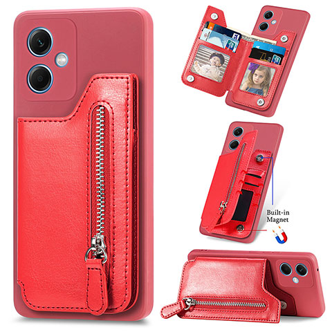 Silikon Hülle Handyhülle Ultra Dünn Schutzhülle Tasche Flexible mit Magnetisch SD1 für Xiaomi Poco X5 5G Rot