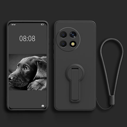 Silikon Hülle Handyhülle Ultra Dünn Schutzhülle Tasche Flexible mit Ständer für OnePlus 11 5G Schwarz