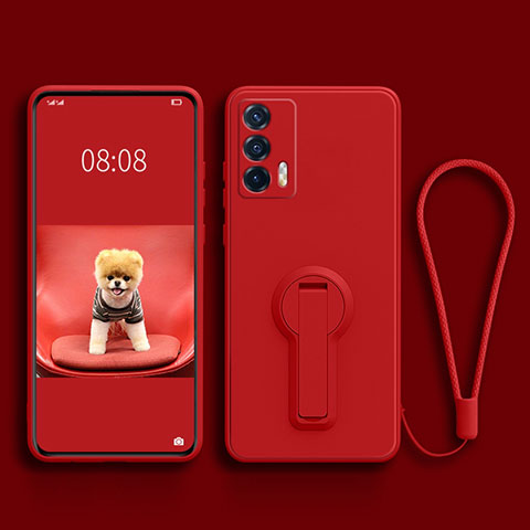 Silikon Hülle Handyhülle Ultra Dünn Schutzhülle Tasche Flexible mit Ständer für Realme GT Neo 2T 5G Rot