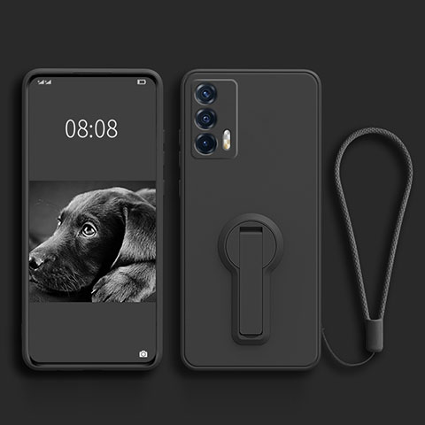 Silikon Hülle Handyhülle Ultra Dünn Schutzhülle Tasche Flexible mit Ständer für Realme GT Neo 2T 5G Schwarz