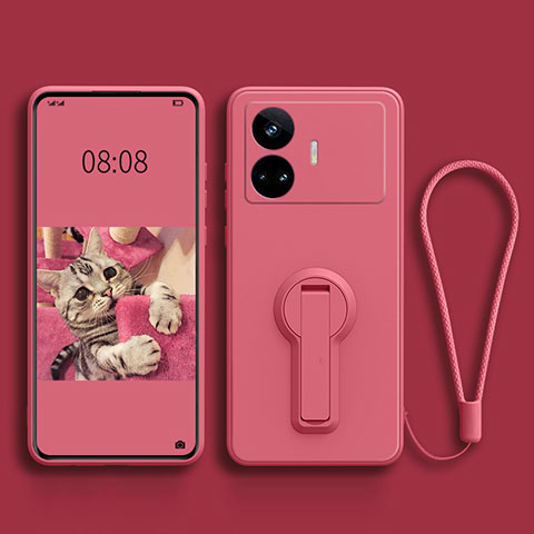 Silikon Hülle Handyhülle Ultra Dünn Schutzhülle Tasche Flexible mit Ständer für Realme GT Neo5 SE 5G Pink