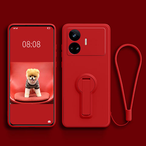 Silikon Hülle Handyhülle Ultra Dünn Schutzhülle Tasche Flexible mit Ständer für Realme GT Neo5 SE 5G Rot