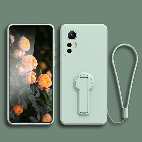 Silikon Hülle Handyhülle Ultra Dünn Schutzhülle Tasche Flexible mit Ständer für Xiaomi Mi 12T Pro 5G Minzgrün