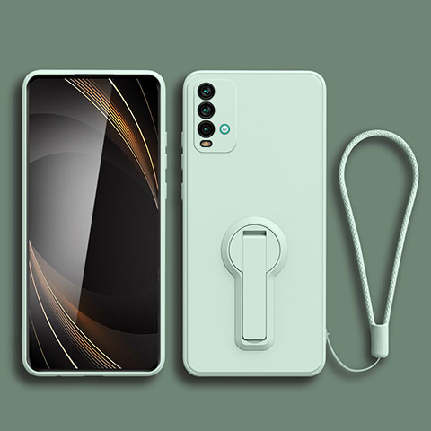 Silikon Hülle Handyhülle Ultra Dünn Schutzhülle Tasche Flexible mit Ständer für Xiaomi Redmi 9 Power Minzgrün