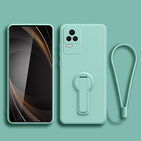 Silikon Hülle Handyhülle Ultra Dünn Schutzhülle Tasche Flexible mit Ständer für Xiaomi Redmi K50 5G Cyan