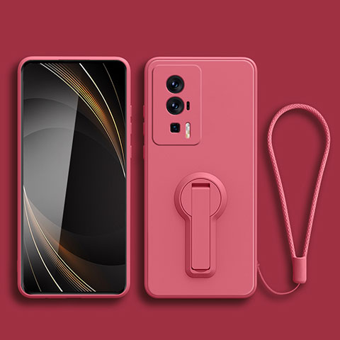 Silikon Hülle Handyhülle Ultra Dünn Schutzhülle Tasche Flexible mit Ständer für Xiaomi Redmi K60 5G Pink