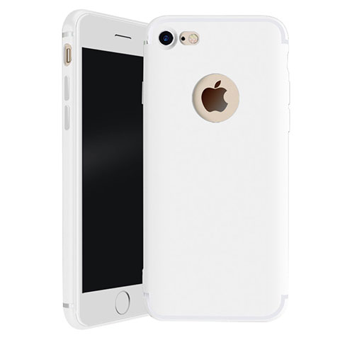 Silikon Hülle Handyhülle Ultra Dünn Schutzhülle Tasche H01 für Apple iPhone 7 Weiß