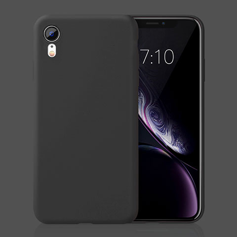 Silikon Hülle Handyhülle Ultra Dünn Schutzhülle Tasche HC01 für Apple iPhone XR Schwarz