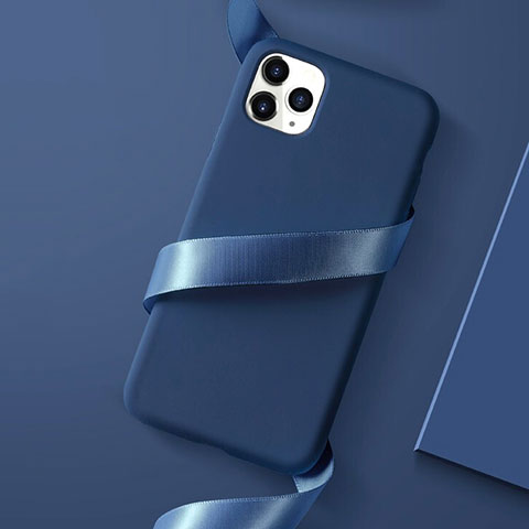 Silikon Hülle Handyhülle Ultra Dünn Schutzhülle Tasche S01 für Apple iPhone 11 Pro Blau