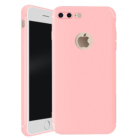 Silikon Hülle Handyhülle Ultra Dünn Schutzhülle Tasche S01 für Apple iPhone 7 Plus Rosa