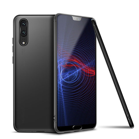 Silikon Hülle Handyhülle Ultra Dünn Schutzhülle Tasche S01 für Huawei P20 Grau