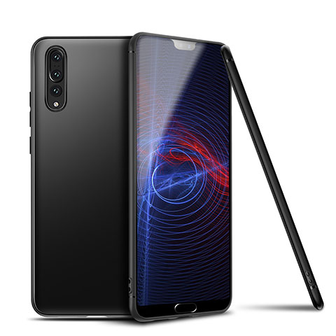 Silikon Hülle Handyhülle Ultra Dünn Schutzhülle Tasche S01 für Huawei P20 Pro Schwarz