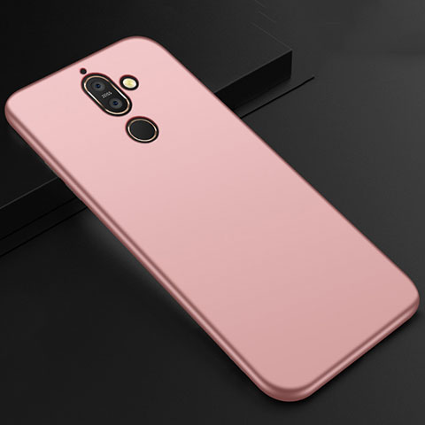 Silikon Hülle Handyhülle Ultra Dünn Schutzhülle Tasche S01 für Nokia 7 Plus Rosegold