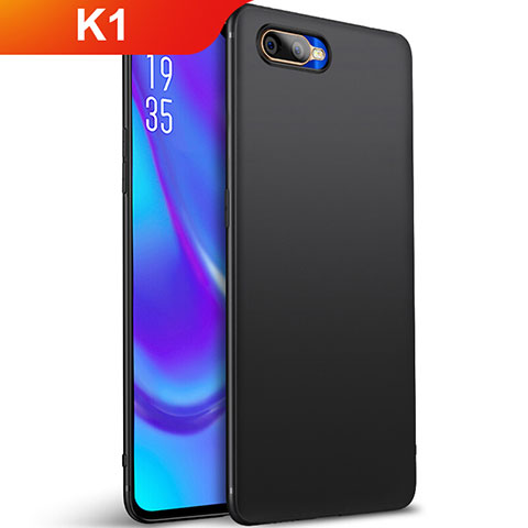 Silikon Hülle Handyhülle Ultra Dünn Schutzhülle Tasche S01 für Oppo K1 Schwarz