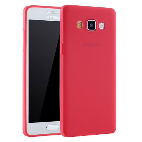 Silikon Hülle Handyhülle Ultra Dünn Schutzhülle Tasche S01 für Samsung Galaxy A7 SM-A700 Rot