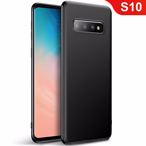 Silikon Hülle Handyhülle Ultra Dünn Schutzhülle Tasche S01 für Samsung Galaxy S10 Schwarz