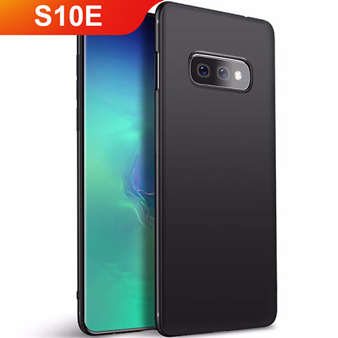 Silikon Hülle Handyhülle Ultra Dünn Schutzhülle Tasche S01 für Samsung Galaxy S10e Schwarz