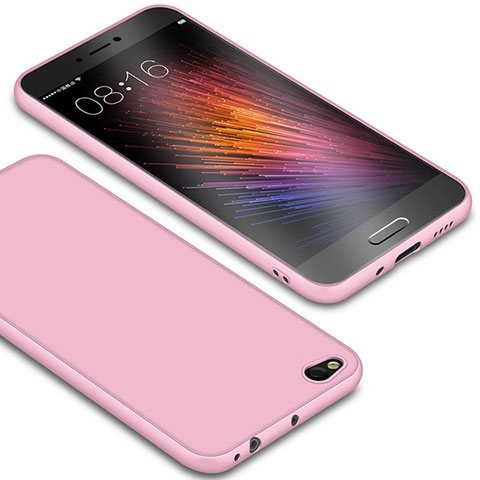 Silikon Hülle Handyhülle Ultra Dünn Schutzhülle Tasche S01 für Xiaomi Mi 5C Rosa