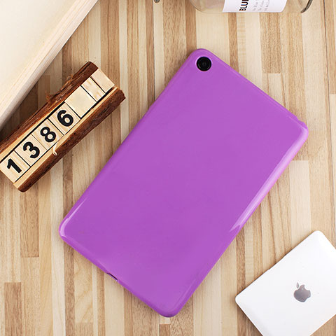 Silikon Hülle Handyhülle Ultra Dünn Schutzhülle Tasche S01 für Xiaomi Mi Pad 4 Violett