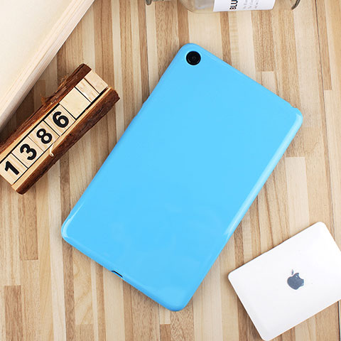 Silikon Hülle Handyhülle Ultra Dünn Schutzhülle Tasche S01 für Xiaomi Mi Pad Hellblau