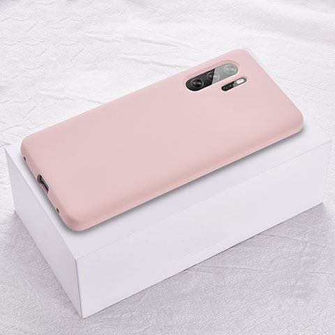 Silikon Hülle Handyhülle Ultra Dünn Schutzhülle Tasche S02 für Huawei P30 Pro New Edition Rosa