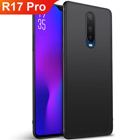 Silikon Hülle Handyhülle Ultra Dünn Schutzhülle Tasche S02 für Oppo R17 Pro Schwarz