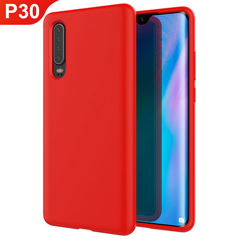 Silikon Hülle Handyhülle Ultra Dünn Schutzhülle Tasche S03 für Huawei P30 Rot