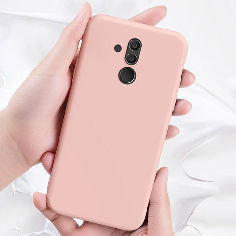 Silikon Hülle Handyhülle Ultra Dünn Schutzhülle Tasche S04 für Huawei Mate 20 Lite Rosegold