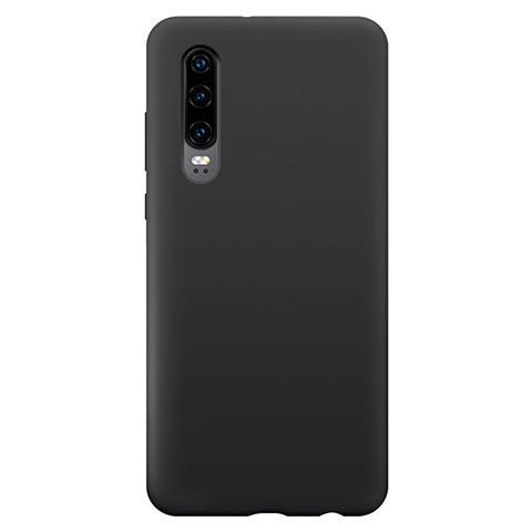 Silikon Hülle Handyhülle Ultra Dünn Schutzhülle Tasche S04 für Huawei P30 Schwarz