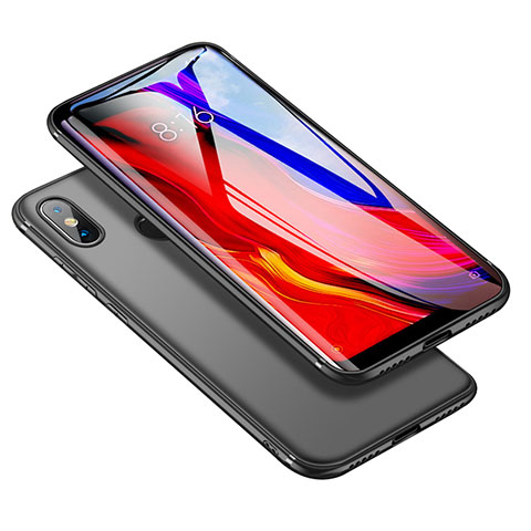 Silikon Hülle Handyhülle Ultra Dünn Schutzhülle Tasche S04 für Xiaomi Mi 8 Schwarz