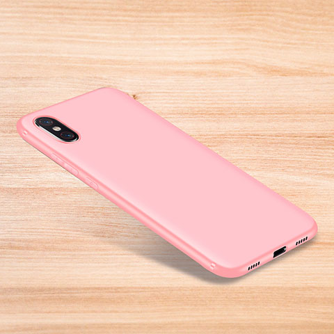 Silikon Hülle Handyhülle Ultra Dünn Schutzhülle Tasche S06 für Xiaomi Mi 8 Pro Global Version Rosa