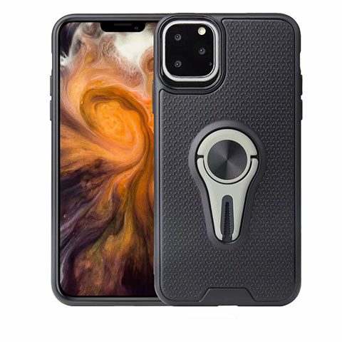 Silikon Hülle Handyhülle Ultra Dünn Schutzhülle Tasche Silikon mit Magnetisch Fingerring Ständer A01 für Apple iPhone 11 Pro Grün