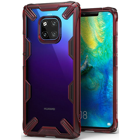 Silikon Hülle Handyhülle Ultra Dünn Schutzhülle Tasche Vorder und Rückseite 360 Grad für Huawei Mate 20 Pro Rot