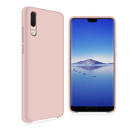 Silikon Hülle Handyhülle Ultra Dünn Schutzhülle Tasche Vorder und Rückseite 360 Grad für Huawei P20 Rosegold