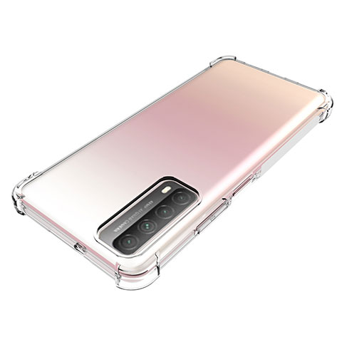 Silikon Hülle Handyhülle Ultradünn Tasche Durchsichtig Transparent für Huawei Y7a Klar