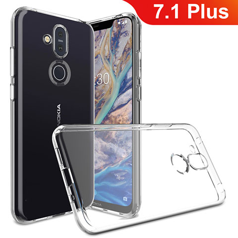 Silikon Hülle Handyhülle Ultradünn Tasche Durchsichtig Transparent für Nokia 7.1 Plus Klar