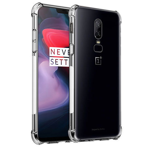 Silikon Hülle Handyhülle Ultradünn Tasche Durchsichtig Transparent für OnePlus 6 Klar