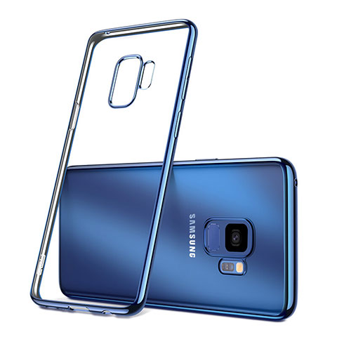 Silikon Hülle Handyhülle Ultradünn Tasche Durchsichtig Transparent für Samsung Galaxy S9 Blau