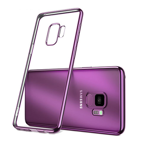 Silikon Hülle Handyhülle Ultradünn Tasche Durchsichtig Transparent für Samsung Galaxy S9 Violett