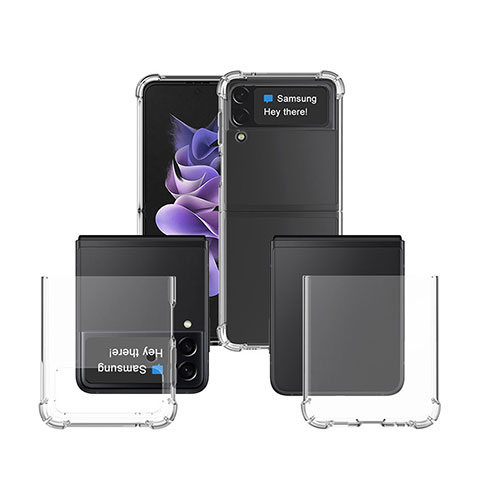 Silikon Hülle Handyhülle Ultradünn Tasche Durchsichtig Transparent für Samsung Galaxy Z Flip3 5G Klar