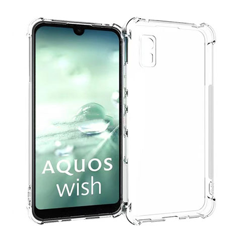 Silikon Hülle Handyhülle Ultradünn Tasche Durchsichtig Transparent für Sharp Aquos wish Klar