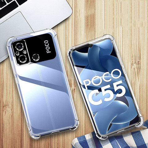 Silikon Hülle Handyhülle Ultradünn Tasche Durchsichtig Transparent für Xiaomi Poco C55 Klar